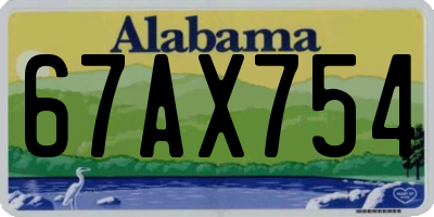 AL license plate 67AX754
