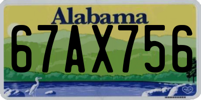 AL license plate 67AX756