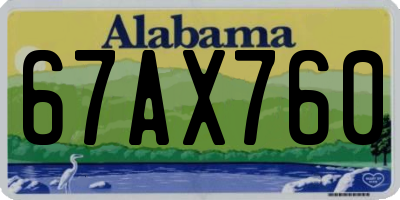 AL license plate 67AX760