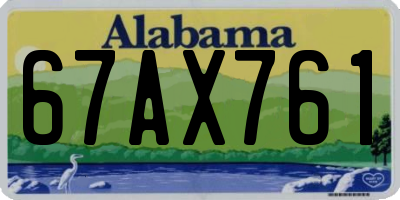 AL license plate 67AX761