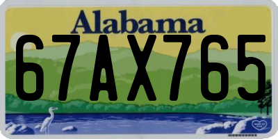 AL license plate 67AX765
