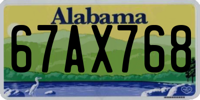 AL license plate 67AX768
