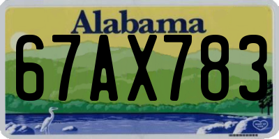 AL license plate 67AX783