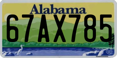 AL license plate 67AX785