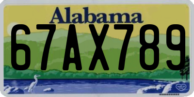 AL license plate 67AX789
