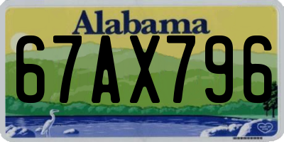 AL license plate 67AX796