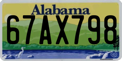 AL license plate 67AX798