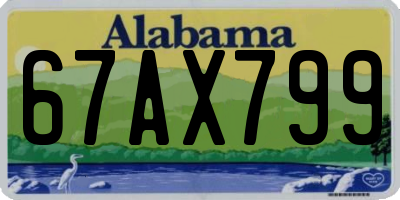 AL license plate 67AX799
