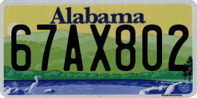 AL license plate 67AX802