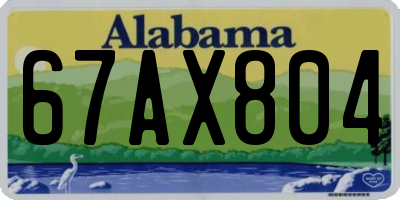 AL license plate 67AX804