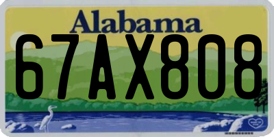 AL license plate 67AX808