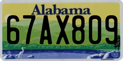 AL license plate 67AX809