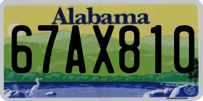 AL license plate 67AX810
