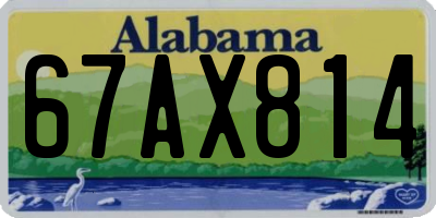 AL license plate 67AX814