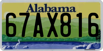AL license plate 67AX816