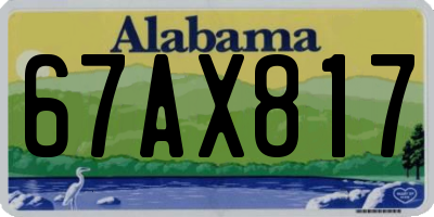 AL license plate 67AX817