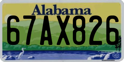 AL license plate 67AX826