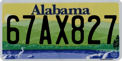 AL license plate 67AX827
