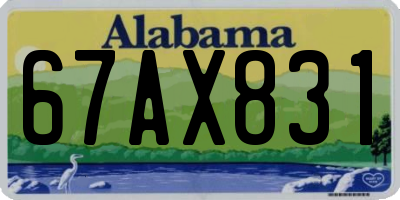 AL license plate 67AX831