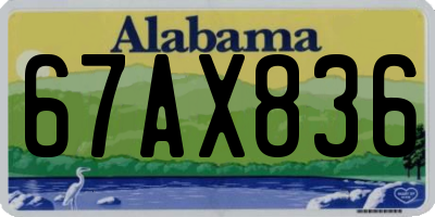 AL license plate 67AX836