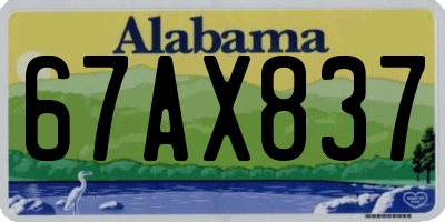 AL license plate 67AX837