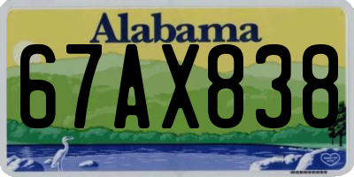 AL license plate 67AX838