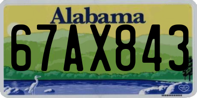AL license plate 67AX843