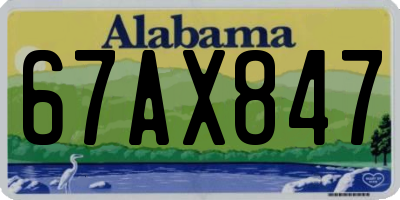 AL license plate 67AX847