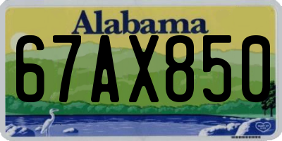AL license plate 67AX850