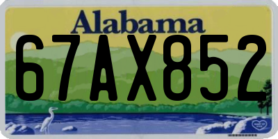 AL license plate 67AX852