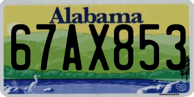 AL license plate 67AX853