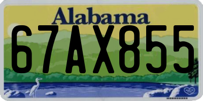 AL license plate 67AX855