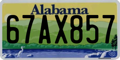 AL license plate 67AX857