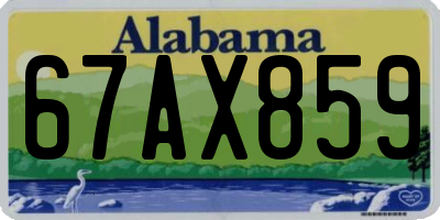 AL license plate 67AX859