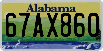 AL license plate 67AX860