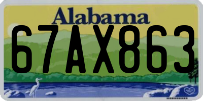 AL license plate 67AX863