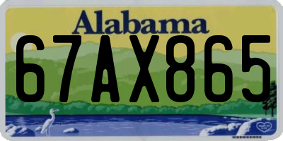 AL license plate 67AX865