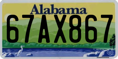 AL license plate 67AX867