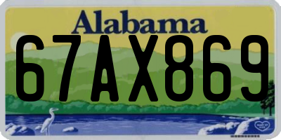 AL license plate 67AX869