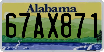 AL license plate 67AX871