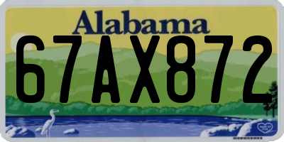 AL license plate 67AX872