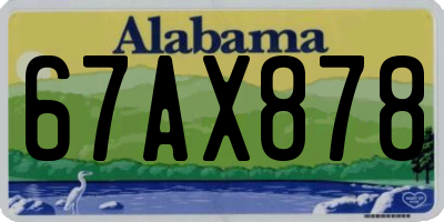 AL license plate 67AX878