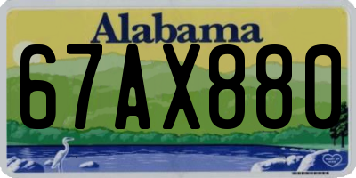 AL license plate 67AX880