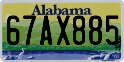 AL license plate 67AX885