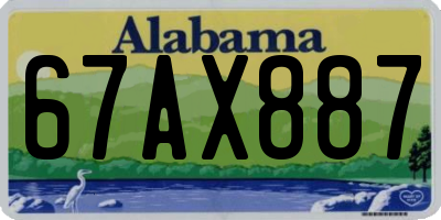 AL license plate 67AX887