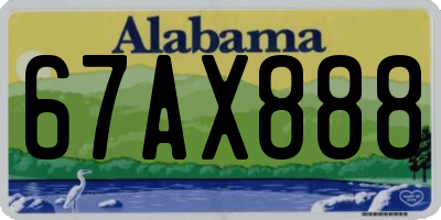 AL license plate 67AX888