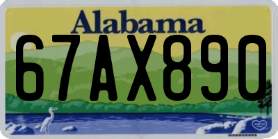AL license plate 67AX890