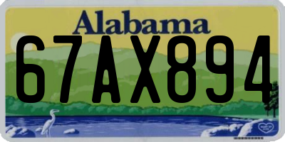AL license plate 67AX894