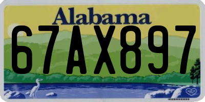 AL license plate 67AX897