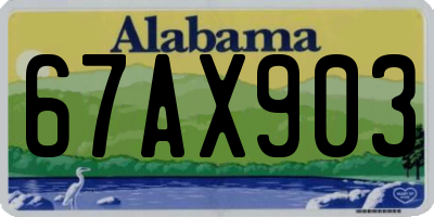 AL license plate 67AX903